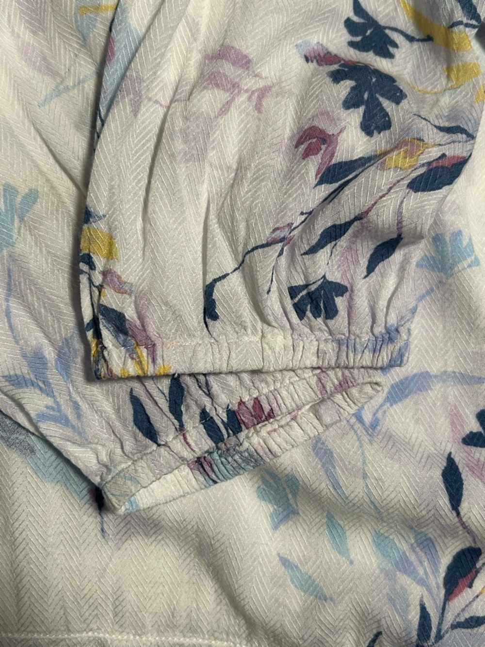 Gentle Fawn Floral Boho Blouse Cropped Flowy Balloon Sleeve M - Picture 3 of 7